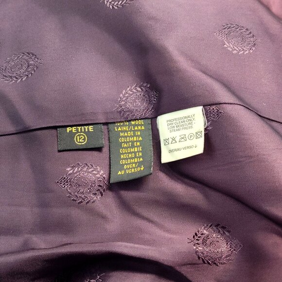 Lizsport Blazer 100% Wool Single-Button Blazer Jacket Women's Size 12 Petite - Picture 5 of 9